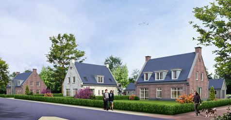 5 woningen Delftse school Horst